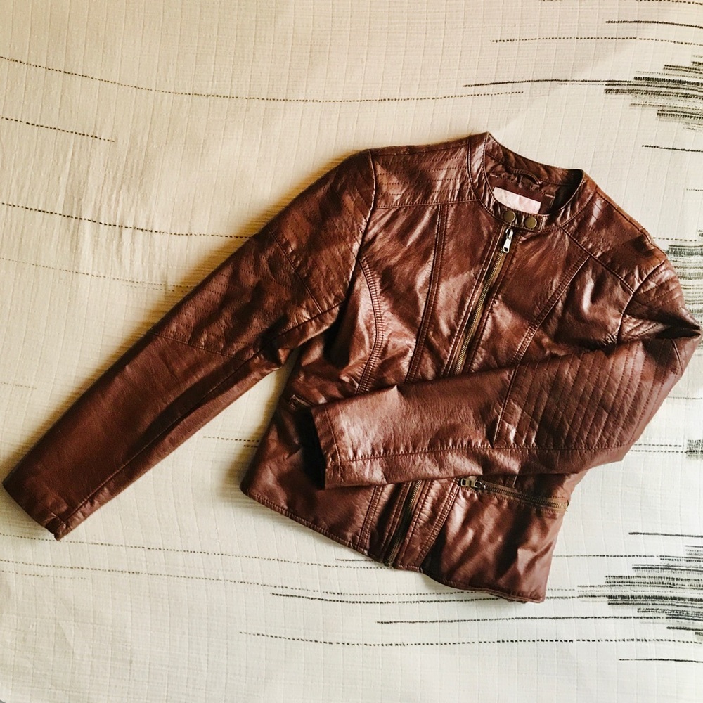 Vegan leather Moto Jacket